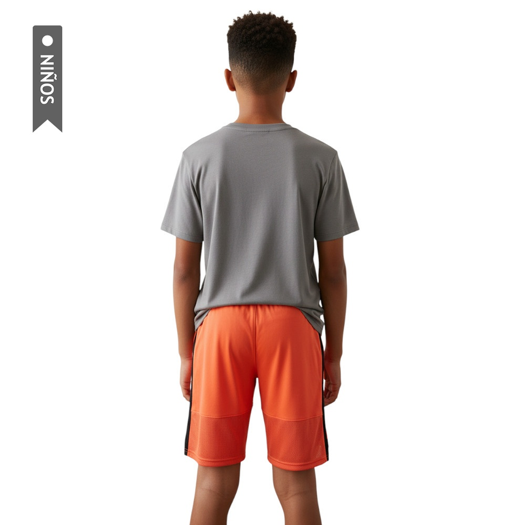 Pantaloneta Under Armour Stunt 3.0 Niño-Naranja 2