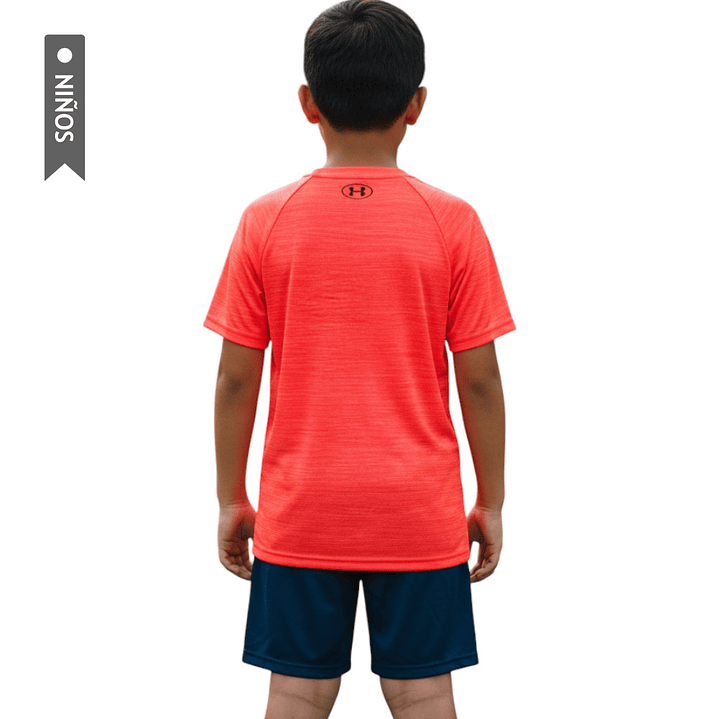 Camiseta Under Armour Tech Split Niño-Salmón 2