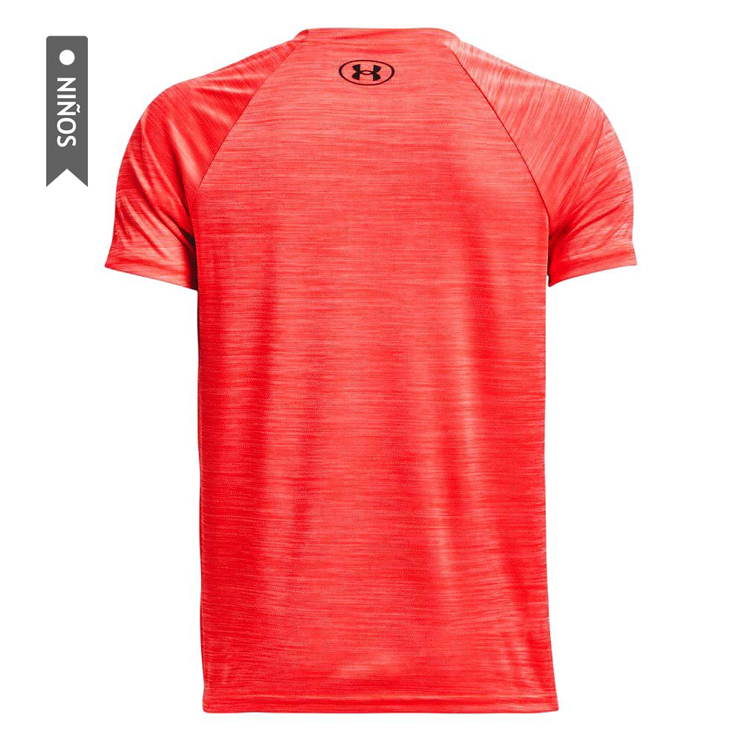 Camiseta Under Armour Tech Split Niño-Salmón 4