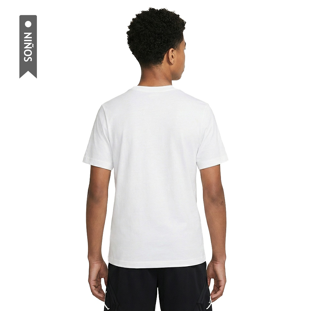 Camiseta Nike 23 Jumpman Ss Niños-Blanco 2