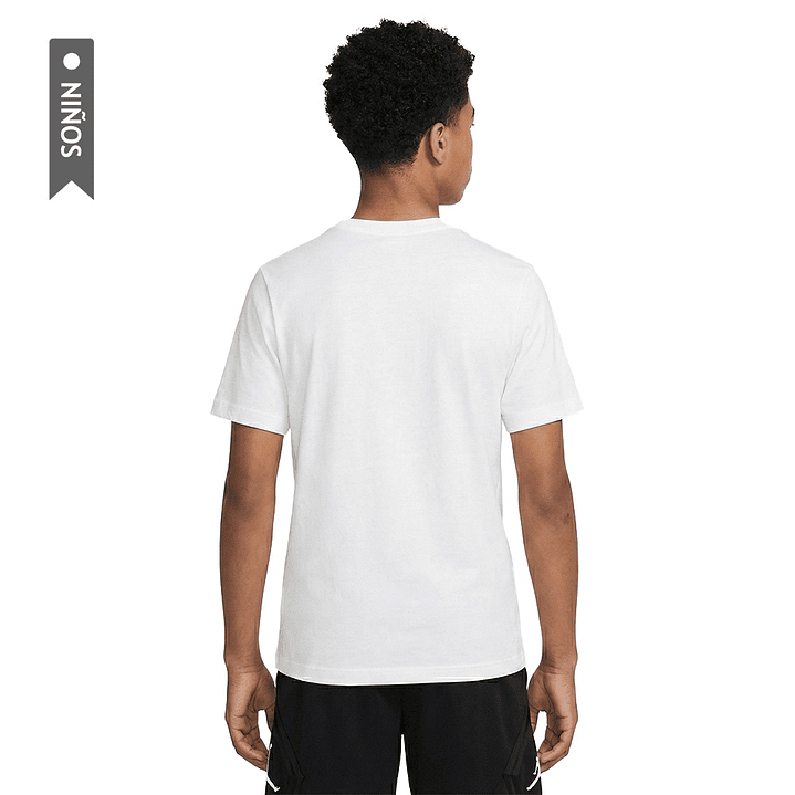 Camiseta Nike 23 Jumpman Ss Niños-Blanco 2