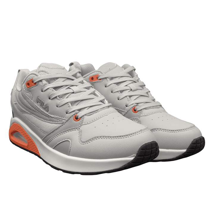 Tenis Fila Aspac Hombre -Gris/Naranjado 4