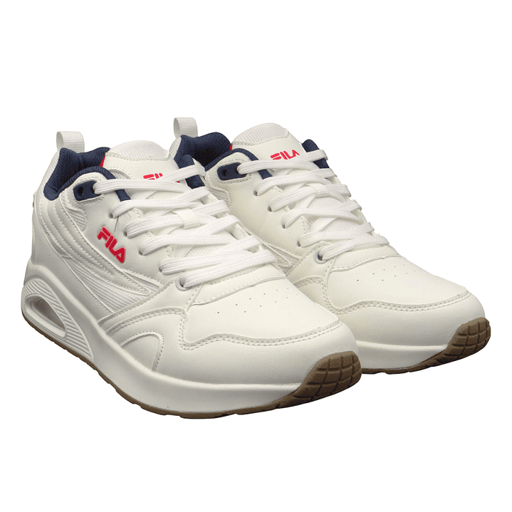 Tenis Fila Aspac Hombre -Blanco/Azul 4