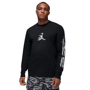 Sueter Nike M J Df Sprt Gfx Ls Crew Hombre-Negro