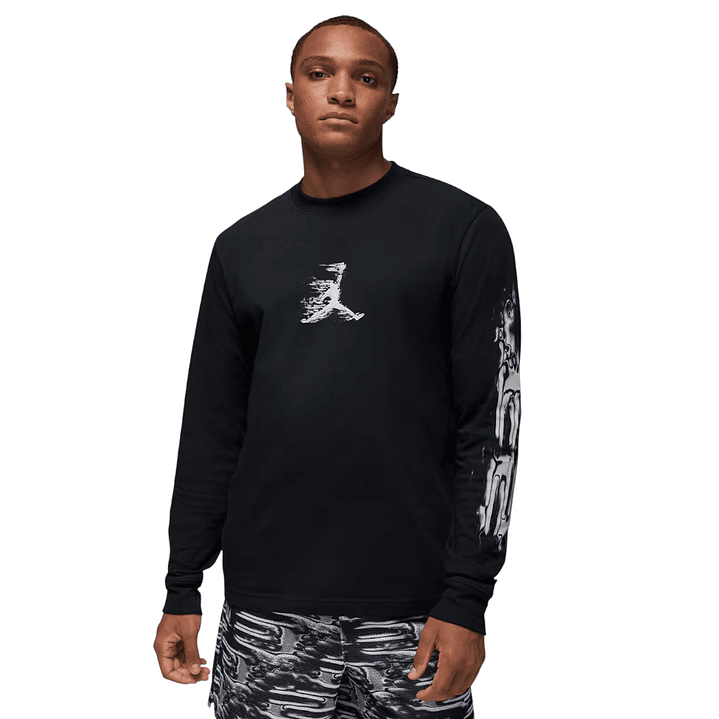Sueter Nike M J Df Sprt Gfx Ls Crew Hombre-Negro 1