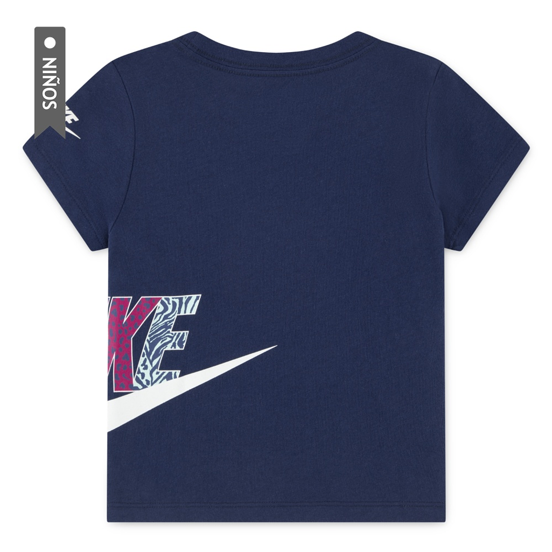 Camiseta Nike Nkg Wild Warmth Graphic Tee Niño-Negro/Blanco 2