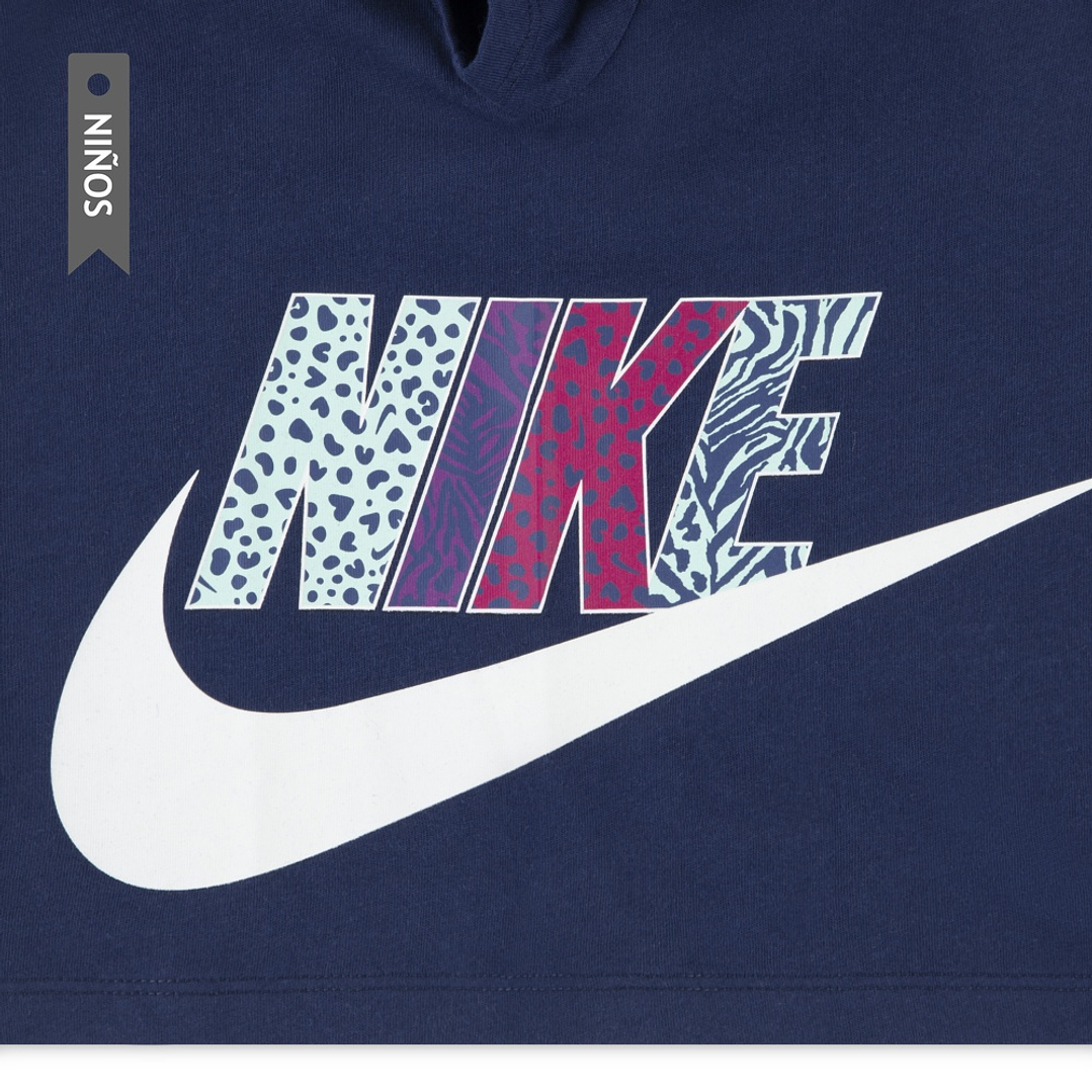 Camiseta Nike Nkg Wild Warmth Graphic Tee Niño-Negro/Blanco 3