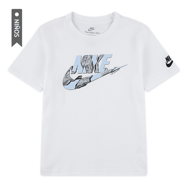 Camiseta Nike Nkb Unwrapped Futura Niño-Blanco 1