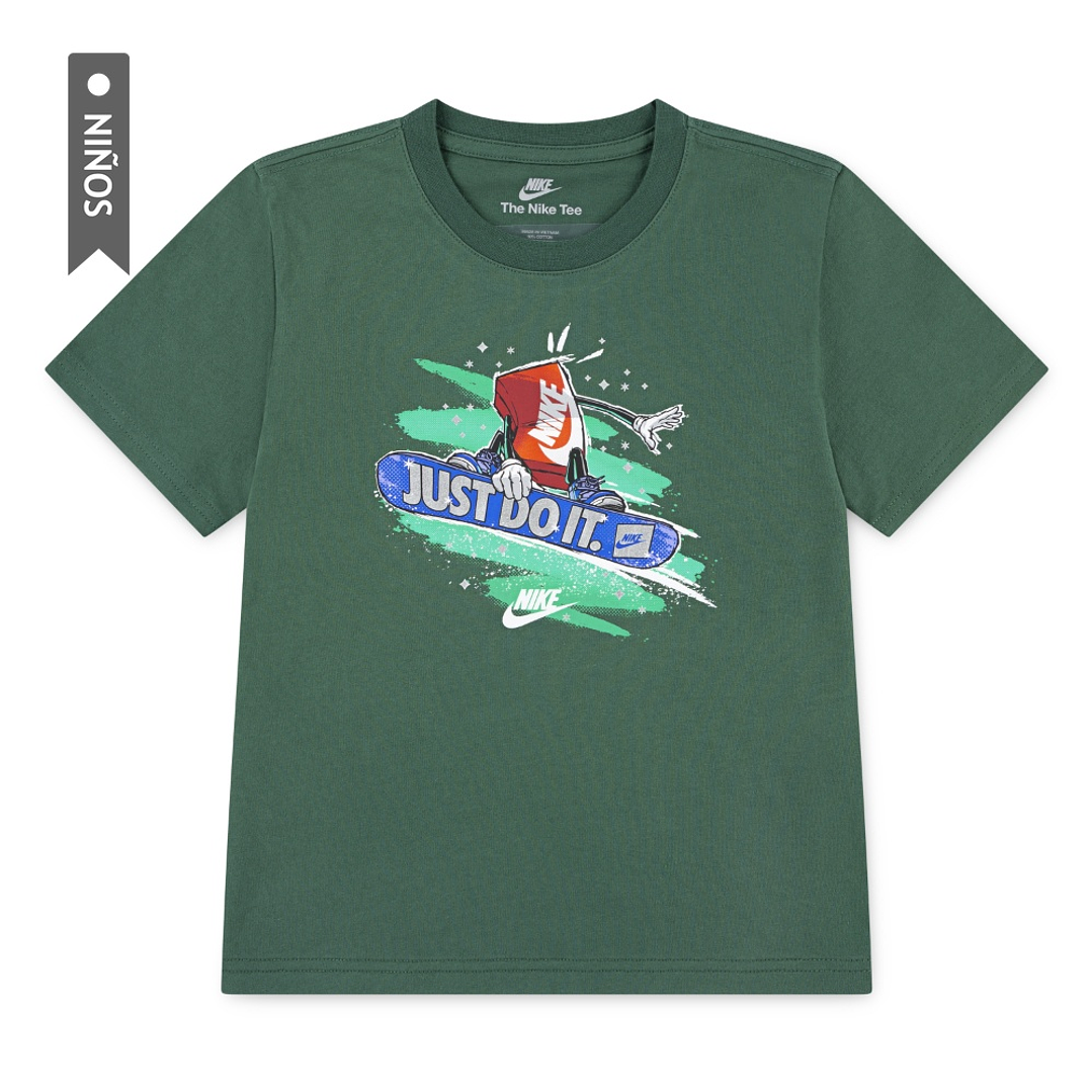 Camiseta Nike Nkb Snowboard Boxy Niño-Verde 1