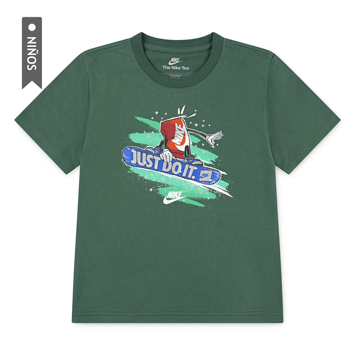 Camiseta Nike Nkb Snowboard Boxy Niño-Verde 1