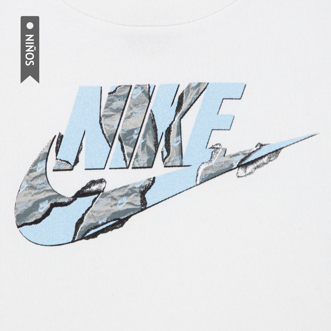 Camiseta Nike Nkb Unwrapped Futura Niño-Blanco/Negro 3