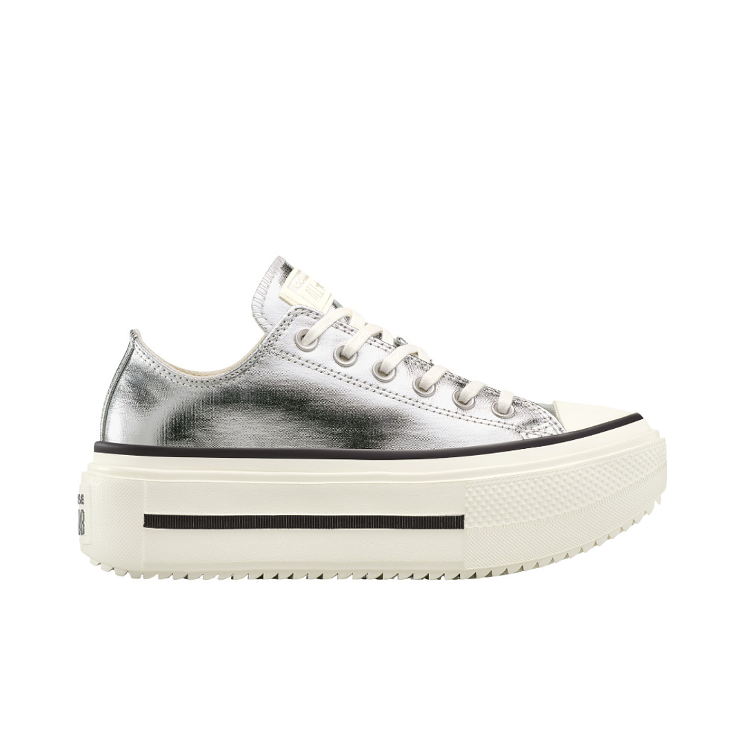 Tenis Converse Ctas Lift Double Stack Mujer-Plateado 1