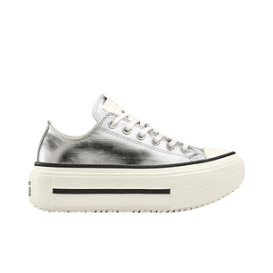 Tenis Converse Ctas Lift Double Stack Mujer-Plateado