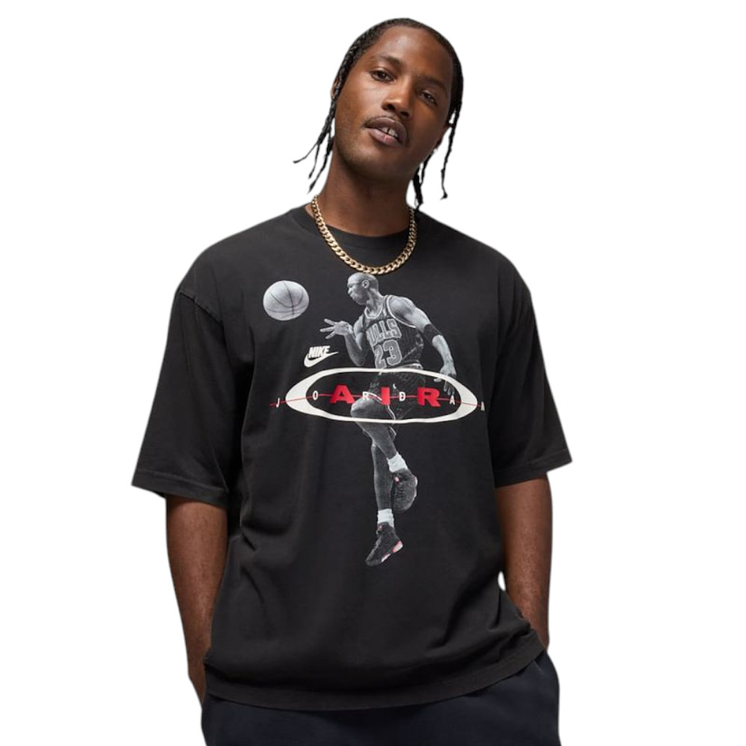 Camiseta Nike M J Brk 2Air Reissue Ss Crw Hombre-Negro 1