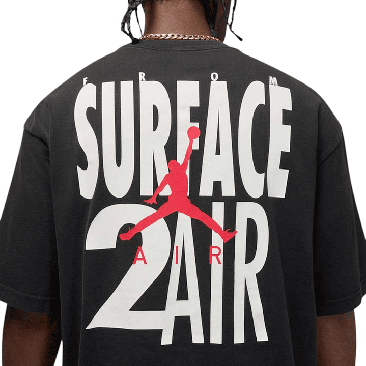 Camiseta Nike M J Brk 2Air Reissue Ss Crw Hombre-Negro 4