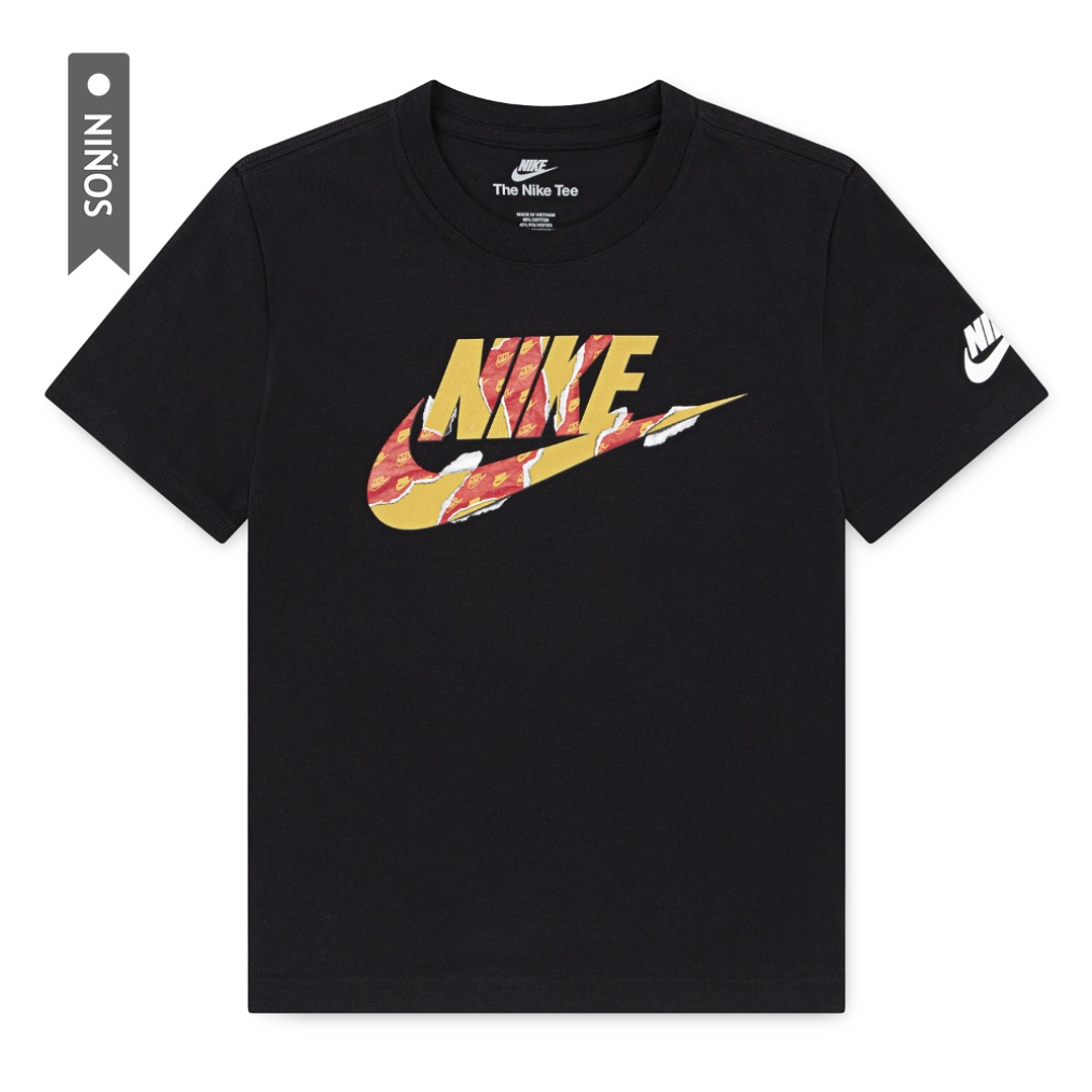 Camiseta Nike Nkb Unwrapped Futura Niño-Negro/Verde 1