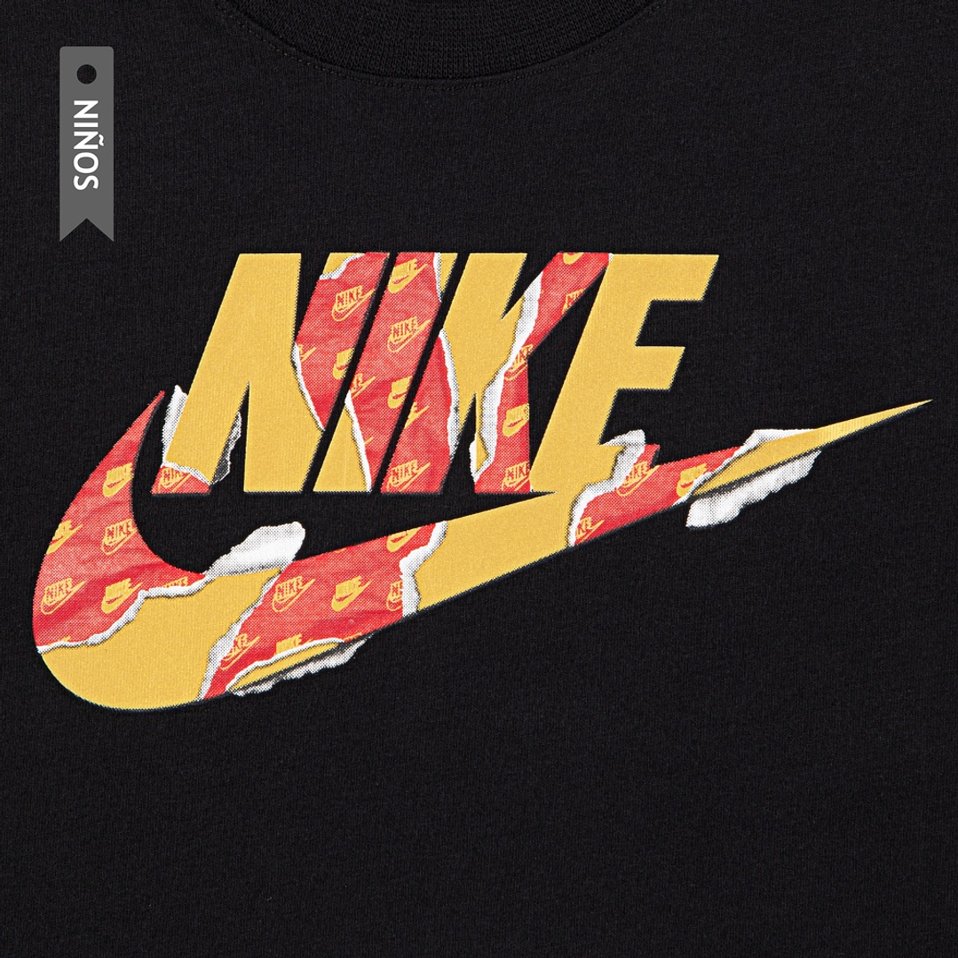 Camiseta Nike Nkb Unwrapped Futura Niño-Negro/Verde 4