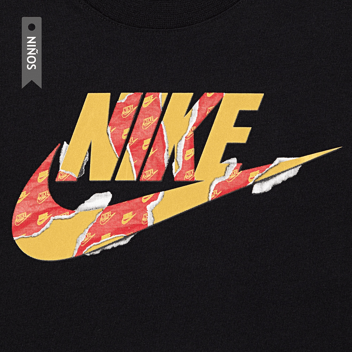 Camiseta Nike Nkb Unwrapped Futura Niño-Negro/Verde 4