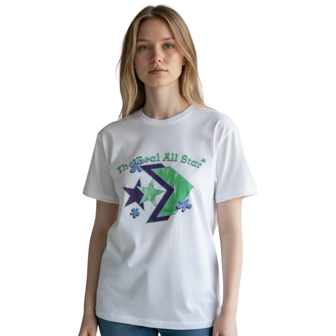 Camiseta Converse Logo Remix Mujer-Blanco 1