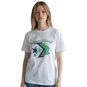 Camiseta Converse Logo Remix Mujer-Blanco