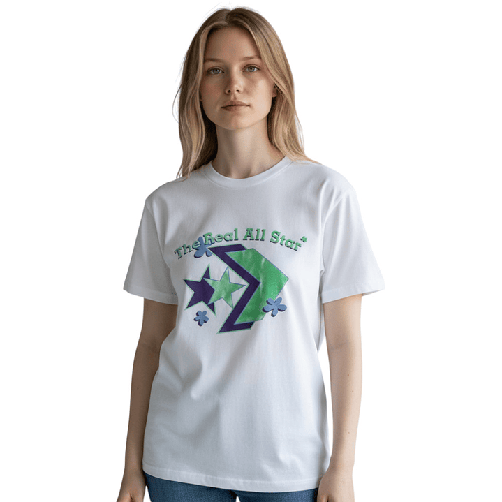 Camiseta Converse Logo Remix Mujer-Blanco 1