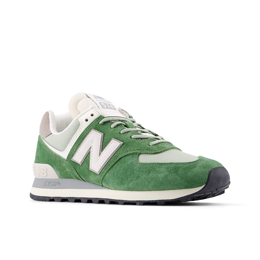 Tenis New Balance 574 Hombre-Verde/Blanco 4