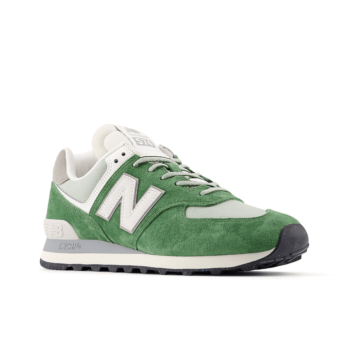 Tenis New Balance 574 Hombre-Verde/Blanco 4
