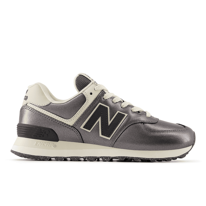 Tenis New Balance 574 Mujer-Negro/Blanco 1