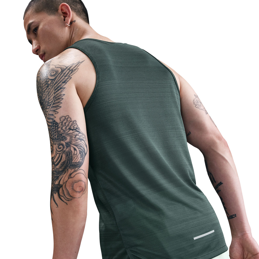 Camiseta Sin Mangas Nike Df Miler Ta Hombre-Verde 4