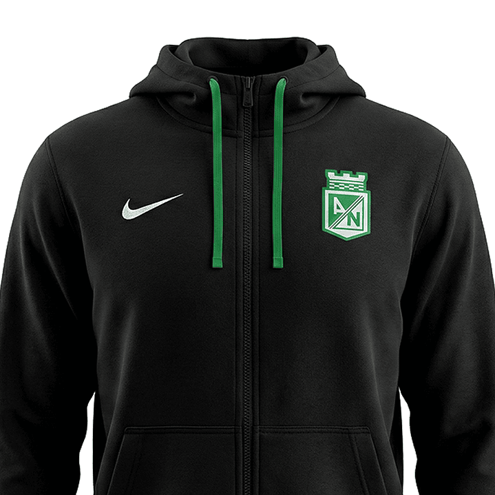 Hoodie Nike Atletico Nacional CLUB FZ FT Hombre-Negro 3