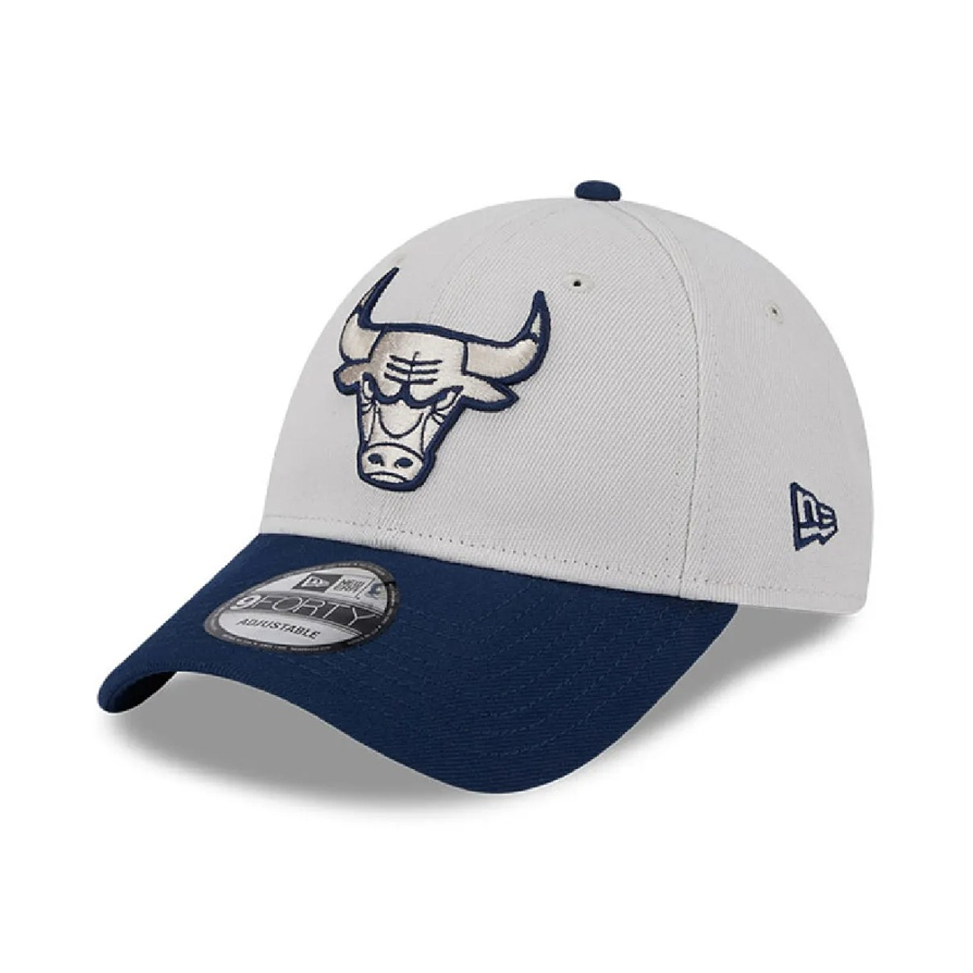 Gorra New Era Chicago Bulls-Gris-Azul 1