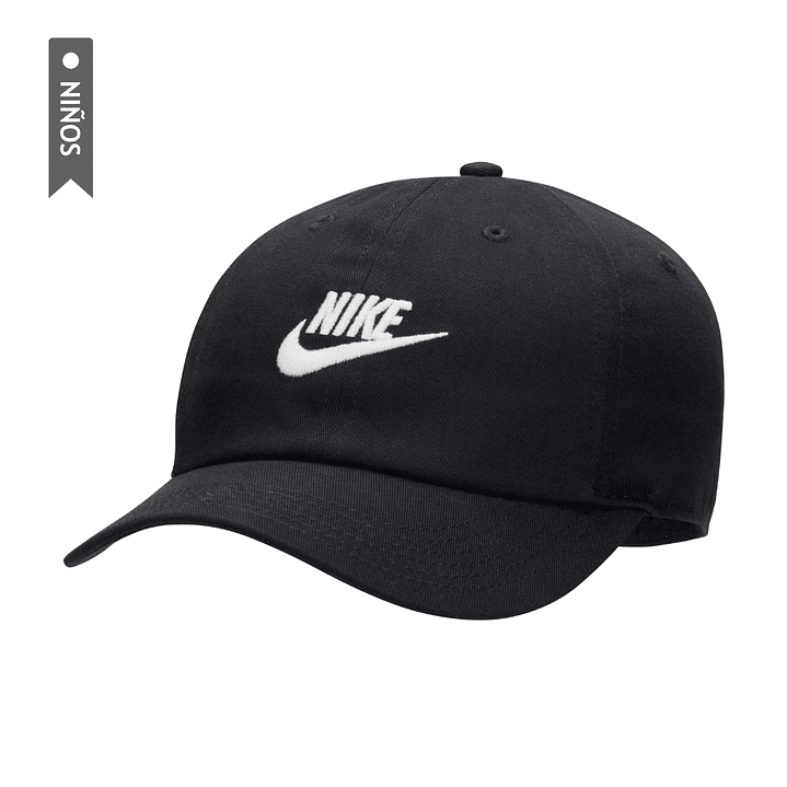 Gorra Nike Club Unstructured Futura para Niño-Negro 1
