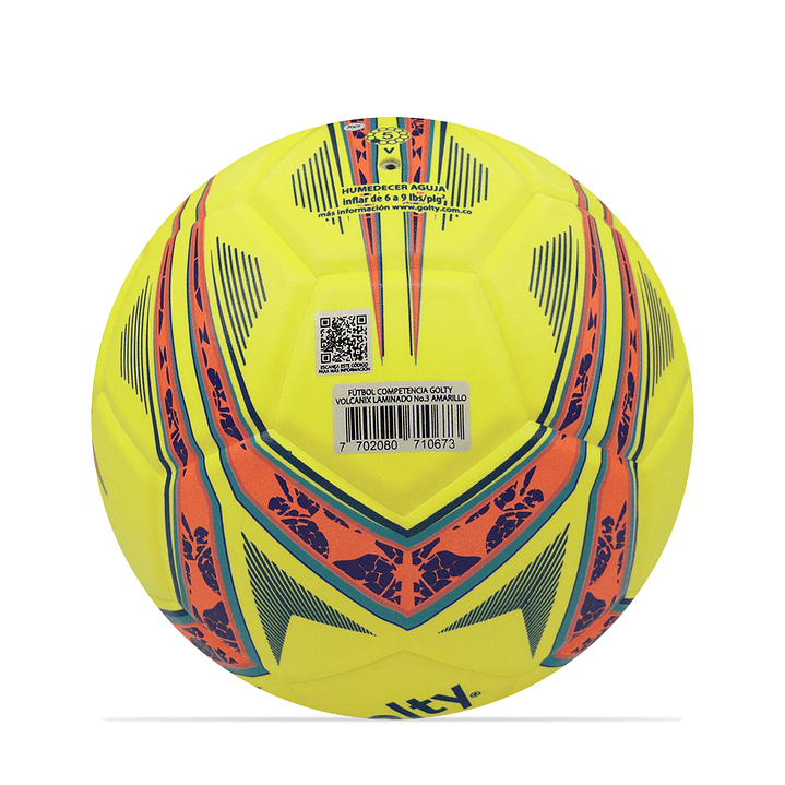 Balon Futbol Competencia Golty Volcanix No.3-Amarillo 4
