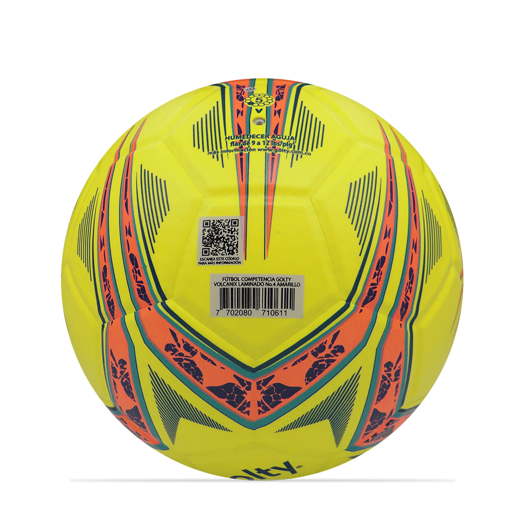 Balon Futbol Competencia Golty Volcanix No.4-Amarillo 5