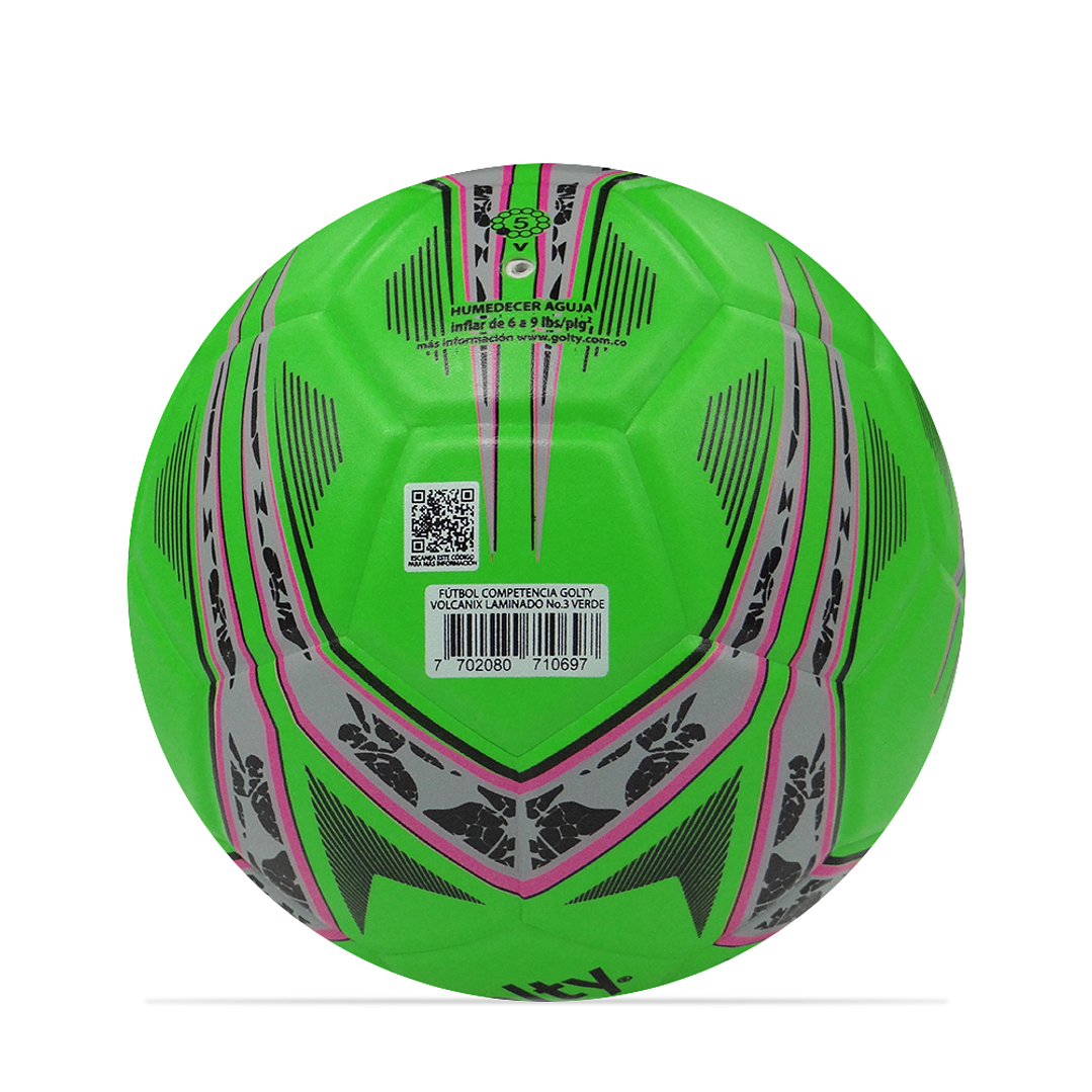 Balon Futbol Competencia Golty Volcanix No.3-Verde 4