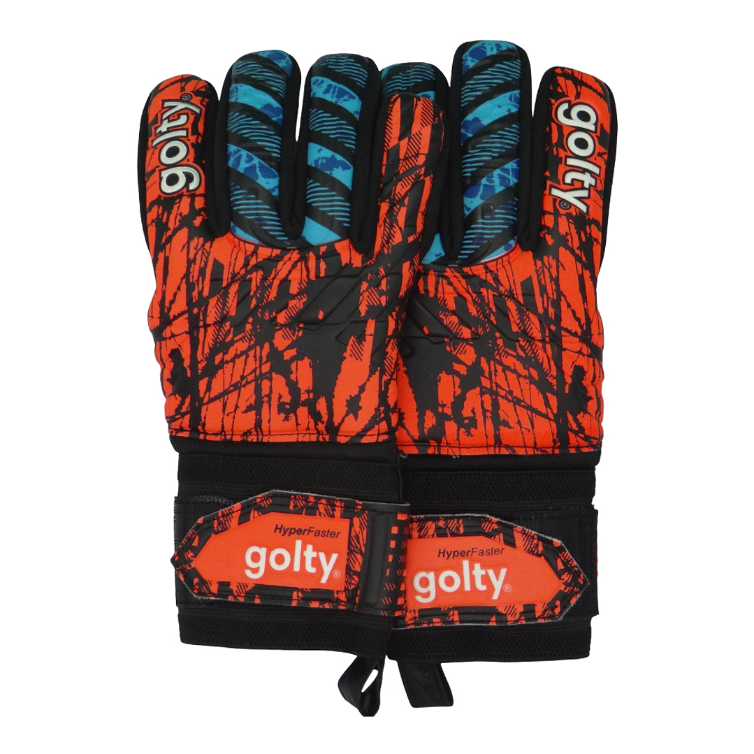 Guante De Fútbol Golty Hyperfaster Competencia-Naranja/Azul 4