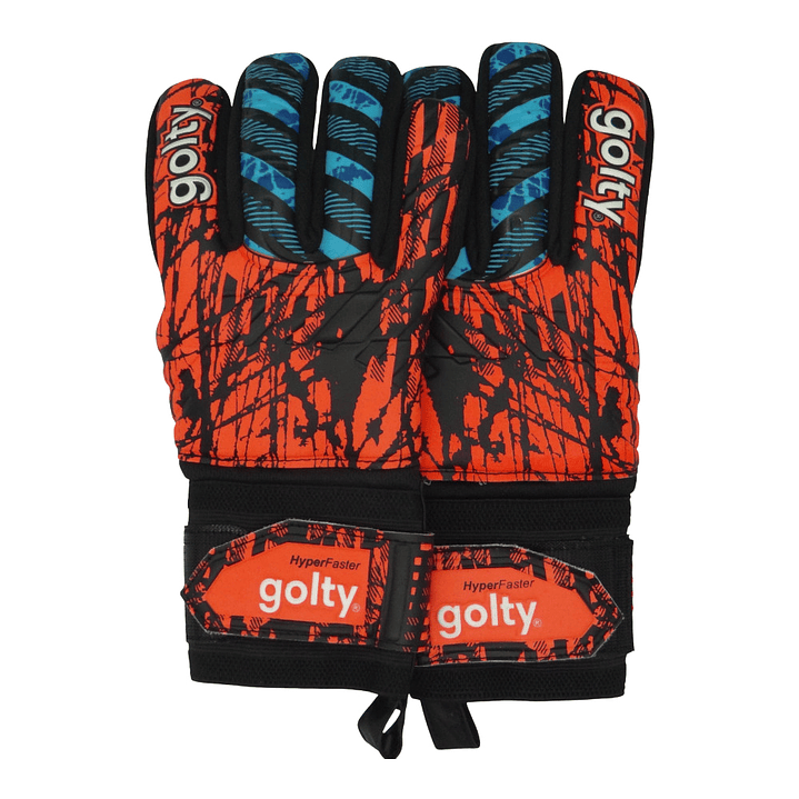 Guante De Fútbol Golty Hyperfaster Competencia-Naranja/Azul 4