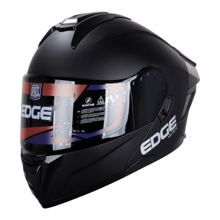 Casco Edge Abatible Boston Cert.Dot-Ece-Negro Mate 4