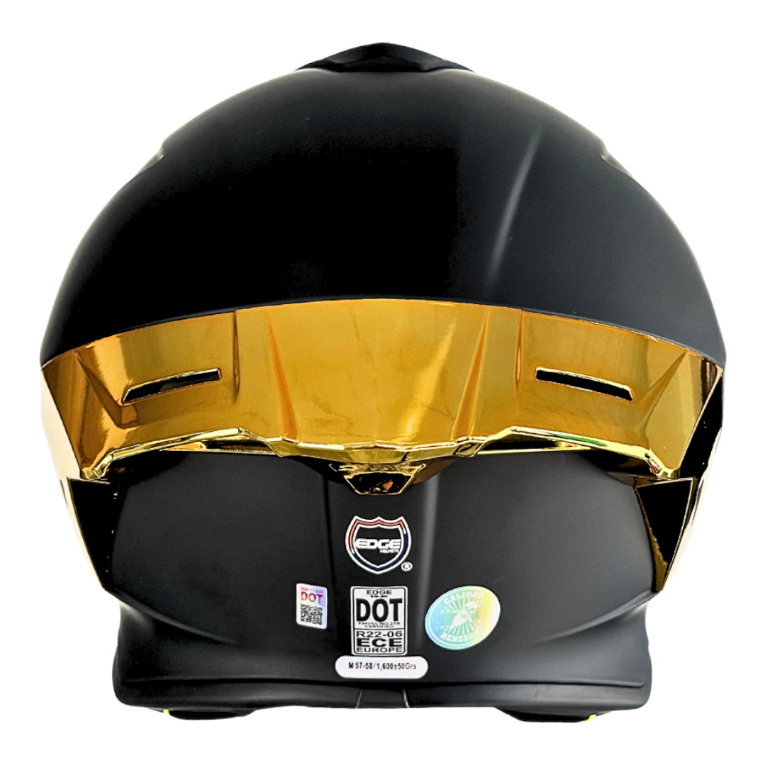 Casco Edge Integral Shanghai Cert.Dot-Ece-Negro Met. Dorado 4