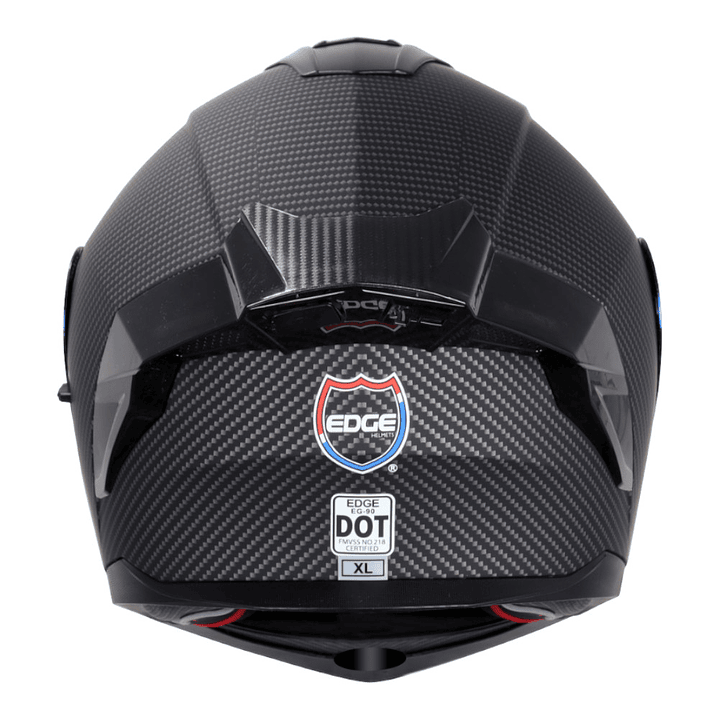 Casco Edge Abatible Boston Cert.Dot-Ece-Negro Carbono 6