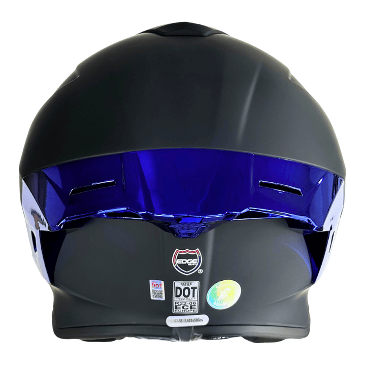 Casco Edge Integral Shanghai Cert.Dot-Ece-Negro Met. Azul 4