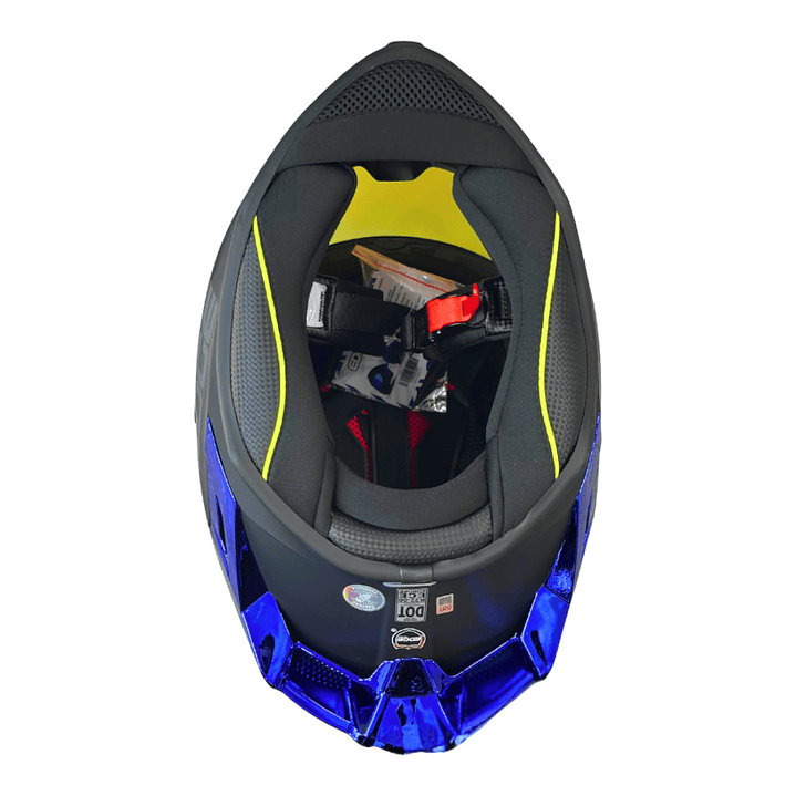 Casco Edge Integral Shanghai Cert.Dot-Ece-Negro Met. Azul 6