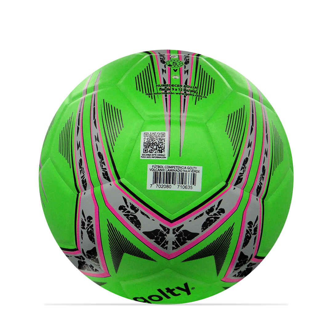 Balon Futbol Competencia Golty Volcanix No.4-Verde 5
