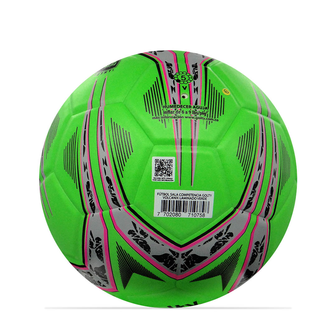 Balon Futbol Sala Competencia Golty Volcanix-Verde 5