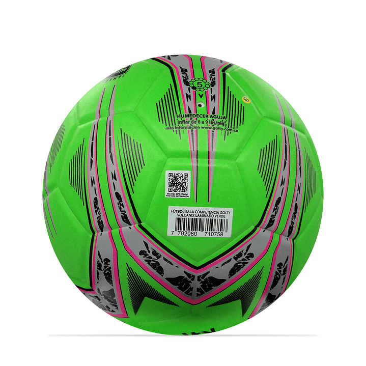 Balon Futbol Sala Competencia Golty Volcanix-Verde 5
