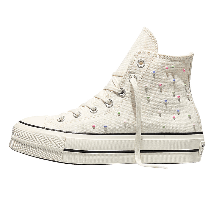 Tenis Botas Converse Chuck Taylor All Star Lift Mujer-Beige 3
