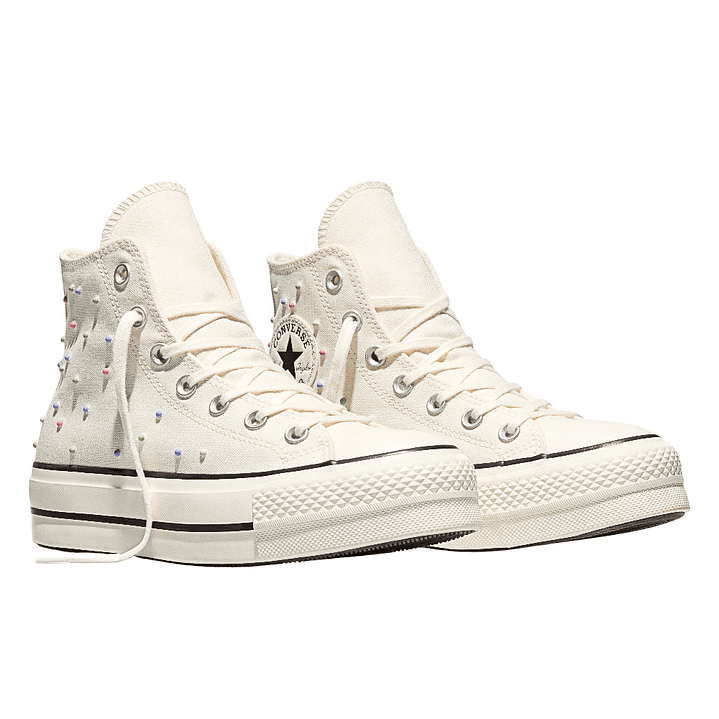Tenis Botas Converse Chuck Taylor All Star Lift Mujer-Beige 4