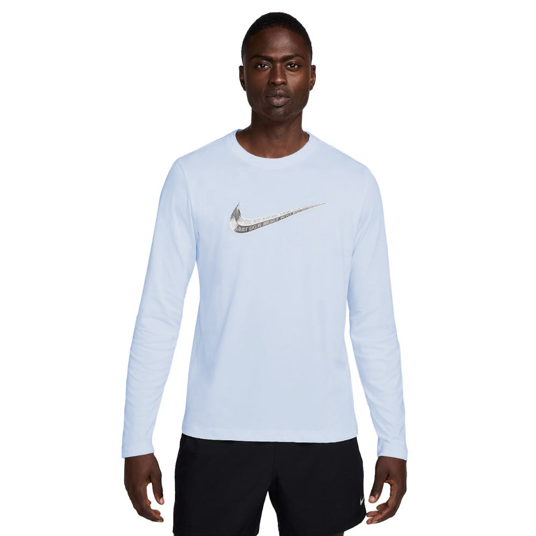 Camiseta Manga Larga Nike Club Hombre-Azul Claro 1
