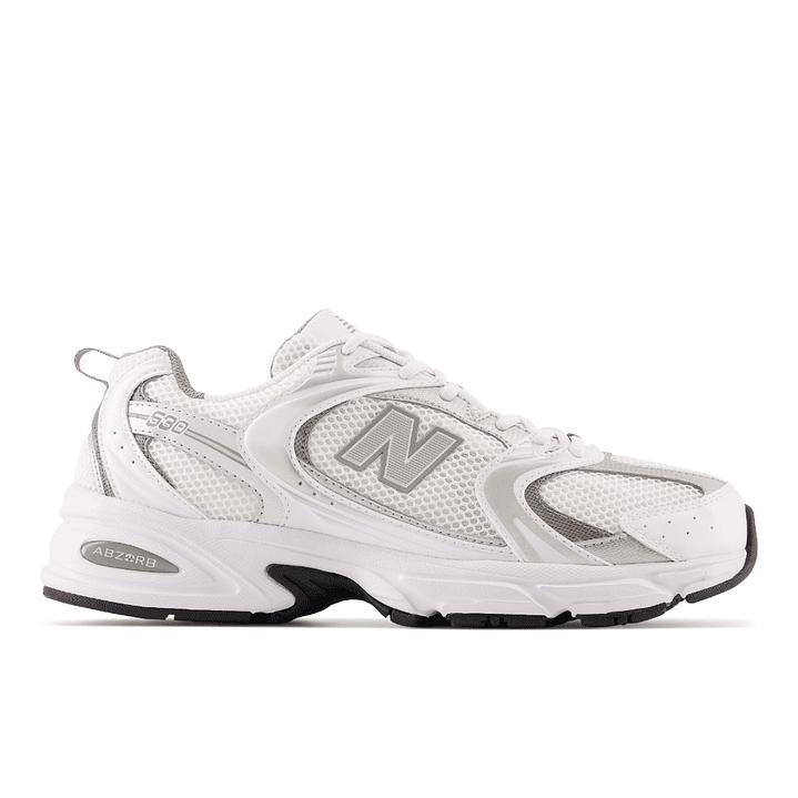 Tenis New Balance 530 Mujer-Blanco/Gris Plata 1