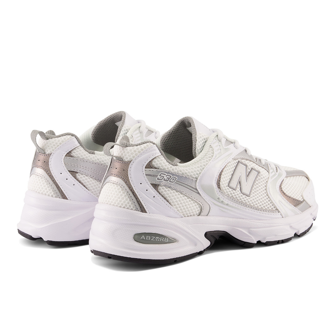 Tenis New Balance 530 Mujer-Blanco/Gris Plata 5